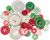 Buttons Galore Button Mason Jars-Christmas