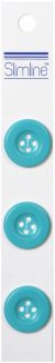 Slimline Buttons -Turquoise 4-Hole 3/4