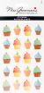 Mrs. Grossman'S Watercolor Stickers-Cupcakes
