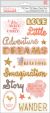 Little Adventurer Thickers Stickers 5.5 Inch X11 Inch 34 Per Pkg Girl Phrase and Icons Per Chipboard