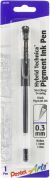 Pentel Hybrid Technica Liquid Gel Pen .3mm 1 Pkg Black