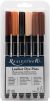Realeather Crafts Leather Markers 6/Pkg-Earthtones