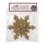 6.5-Inch Glitter Christmas Ornament Set - Gold Snowflakes