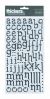American Crafts Foil Alphabet Stickers Sentiment Silver Silver