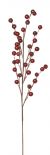 Christmas Decoration  Berry pick - Burgundy Glitter Red , 35 berries in pick